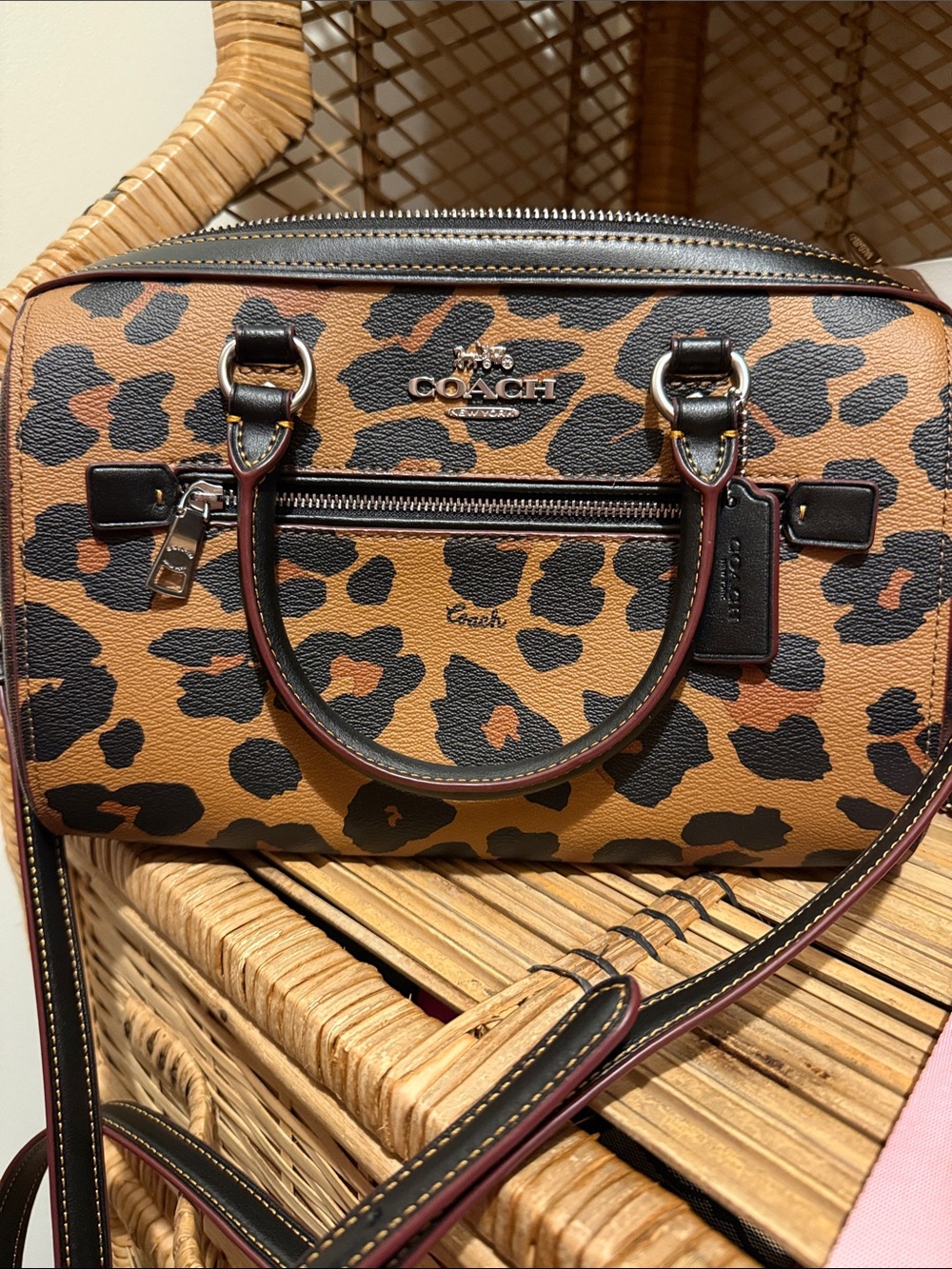 Coach medium Leopard Print Brown/Black